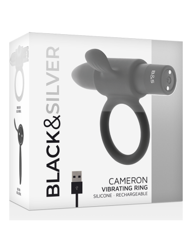 BLACK&SILVER - ANELLO RICARICABILE CAMERON BLACK