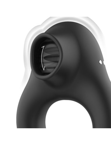 BLACK&SILVER - ANELLO VIBRATORE IN SILICONE 3 MOTORI RICARICABILE NERO