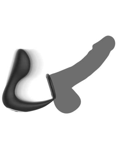 BLACK&SILVER - MASSAGGIATORE ANALE CON TELECOMANDO RICARICABILE IN SILICONE NERO