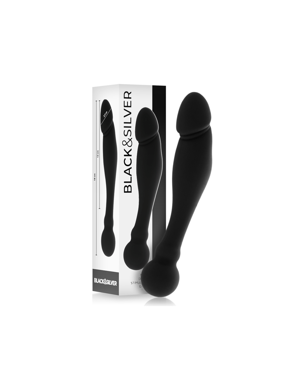 BLACK&SILVER - DILDO STIMOLANTE DEL PUNTO G KARL 18 CM