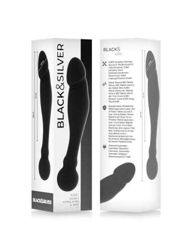 BLACK&SILVER - DILDO STIMOLANTE DEL PUNTO G KARL 18 CM