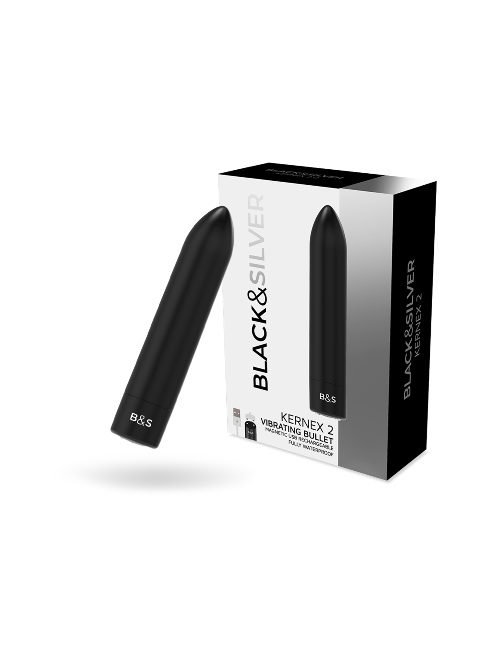 BLACK&SILVER - KERNEX 2 PROIETTILE MAGNETICO VIBRANTE NERO