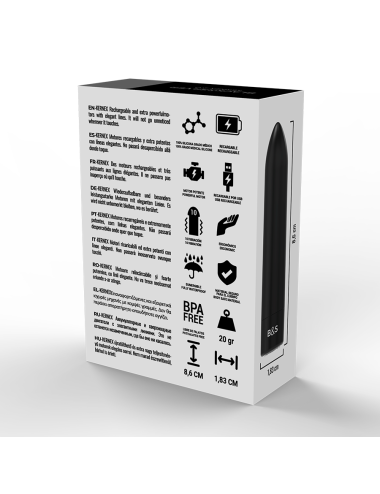 BLACK&SILVER - KERNEX 2 PROIETTILE MAGNETICO VIBRANTE NERO