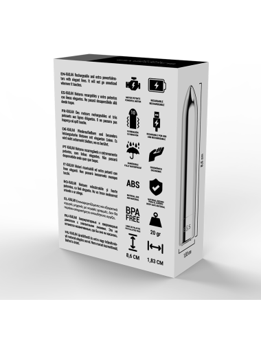 BLACK&SILVER - KAILAN 2 PROIETTILE MAGNETICO VIBRANTE ARGENTO