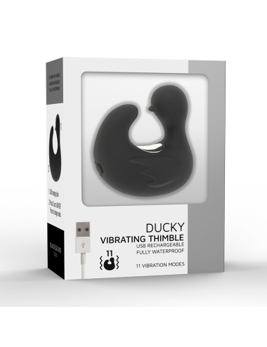 BLACK&SILVER - DUCKYMANIA DITALE RICARICABILE STIMOLANTE D'ANATRA IN SILICONE