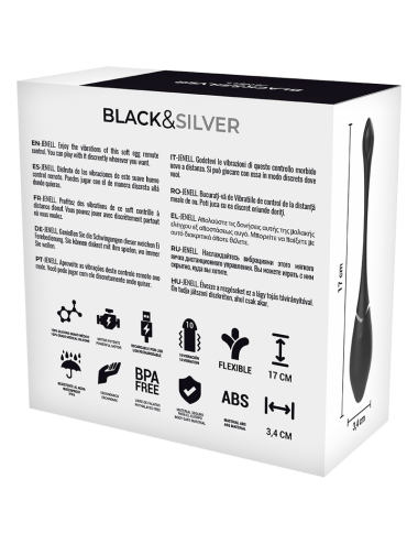 BLACK&SILVER - UOVO VIBRANTE RICARICABILE JENELL