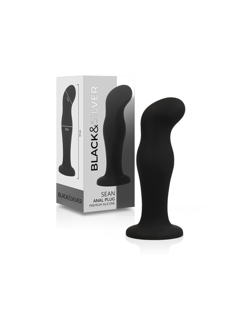 BLACK&SILVER - SEAN PLUG ANALE PREMIUM IN SILICONE NERO