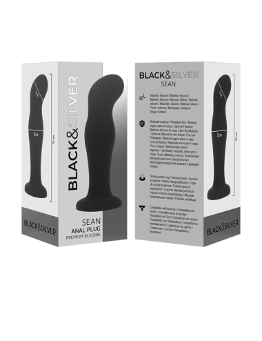 BLACK&SILVER - SEAN PLUG ANALE PREMIUM IN SILICONE NERO