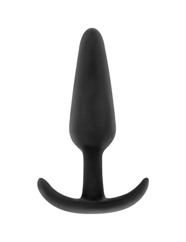 BLACK&SILVER - PLUG ANALE IN SILICONE KAEL CON MANICO MEDIO