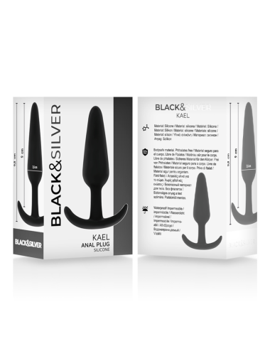 BLACK&SILVER - PLUG ANALE IN SILICONE KAEL CON MANICO MEDIO