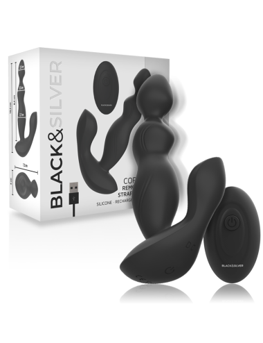 BLACK&SILVER - TELECOMANDO IN SILICONE PLUG ANALE CORA