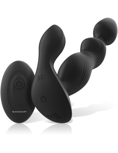 BLACK&SILVER - TELECOMANDO IN SILICONE PLUG ANALE CORA