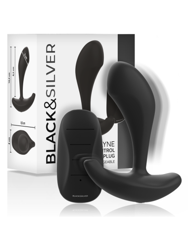 BLACK&SILVER - TELECOMANDO IN SILICONE PLUG ANALE DWAYNE