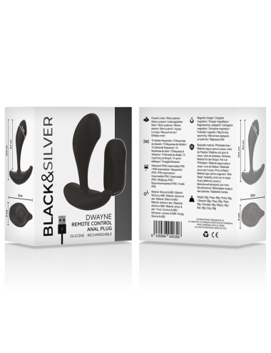 BLACK&SILVER - TELECOMANDO IN SILICONE PLUG ANALE DWAYNE