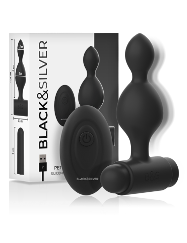 BLACK&SILVER - TELECOMANDO TELECOMANDO CON PLUG ANALE IN SILICONE PICCOLO TUCKER