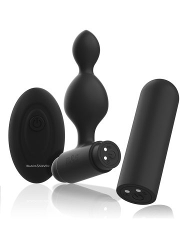 BLACK&SILVER - TELECOMANDO TELECOMANDO CON PLUG ANALE IN SILICONE PICCOLO TUCKER