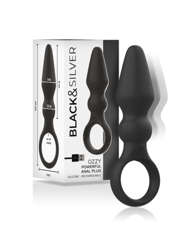 BLACK&SILVER - POTENTE PLUG ANALE IN SILICONE OZZY