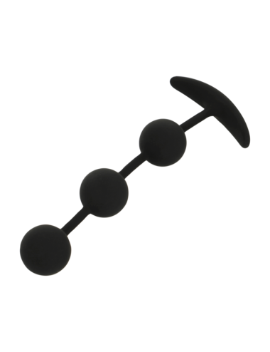 BLACK&SILVER - ROSARIO ANALE HARRY 3 SFERE IN SILICONE 14 CM