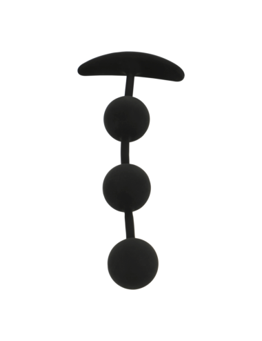 BLACK&SILVER - ROSARIO ANALE HARRY 3 SFERE IN SILICONE 14 CM