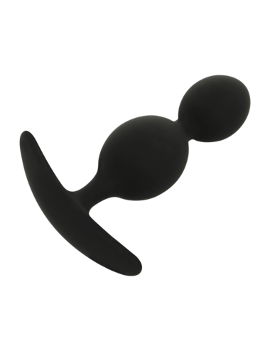 BLACK&SILVER - ORSON PLUG IN SILICONE 2 ONDE ANAL 9 CM