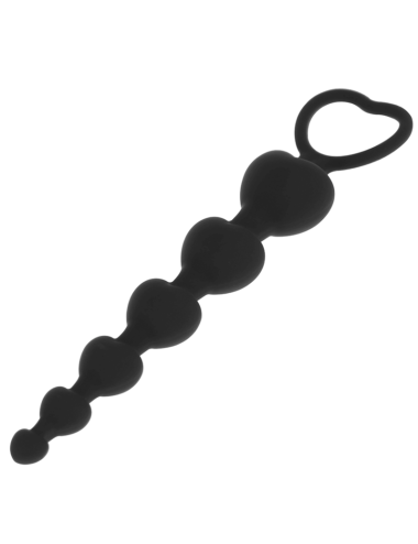 BLACK&SILVER - MILA ANALE CATENA DI CUORI 18 CM