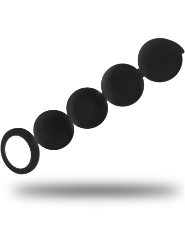 BLACK&SILVER - ROSARIO ANALE LENNON 4 SFERE IN SILICONE 15 CM
