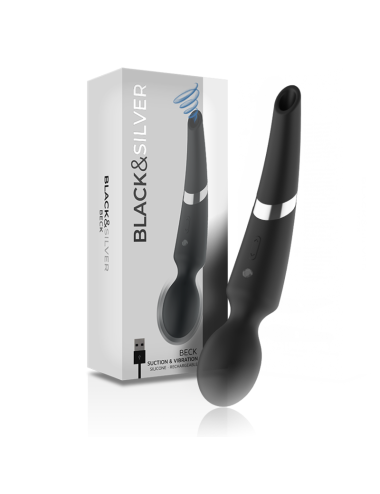 BLACK&SILVER - BECK BACCHETTA E VENTOSA 2 IN 1 IN SILICONE