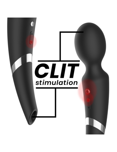 BLACK&SILVER - BECK BACCHETTA E VENTOSA 2 IN 1 IN SILICONE