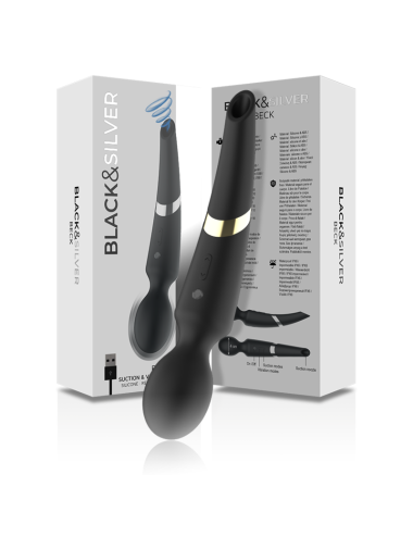 BLACK&SILVER - BECK BACCHETTA E VENTOSA 2 IN 1 IN SILICONE