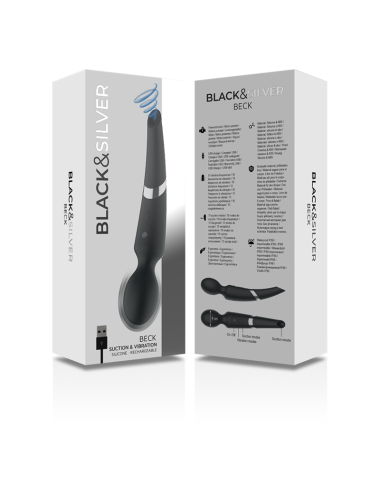 BLACK&SILVER - BECK BACCHETTA E VENTOSA 2 IN 1 IN SILICONE