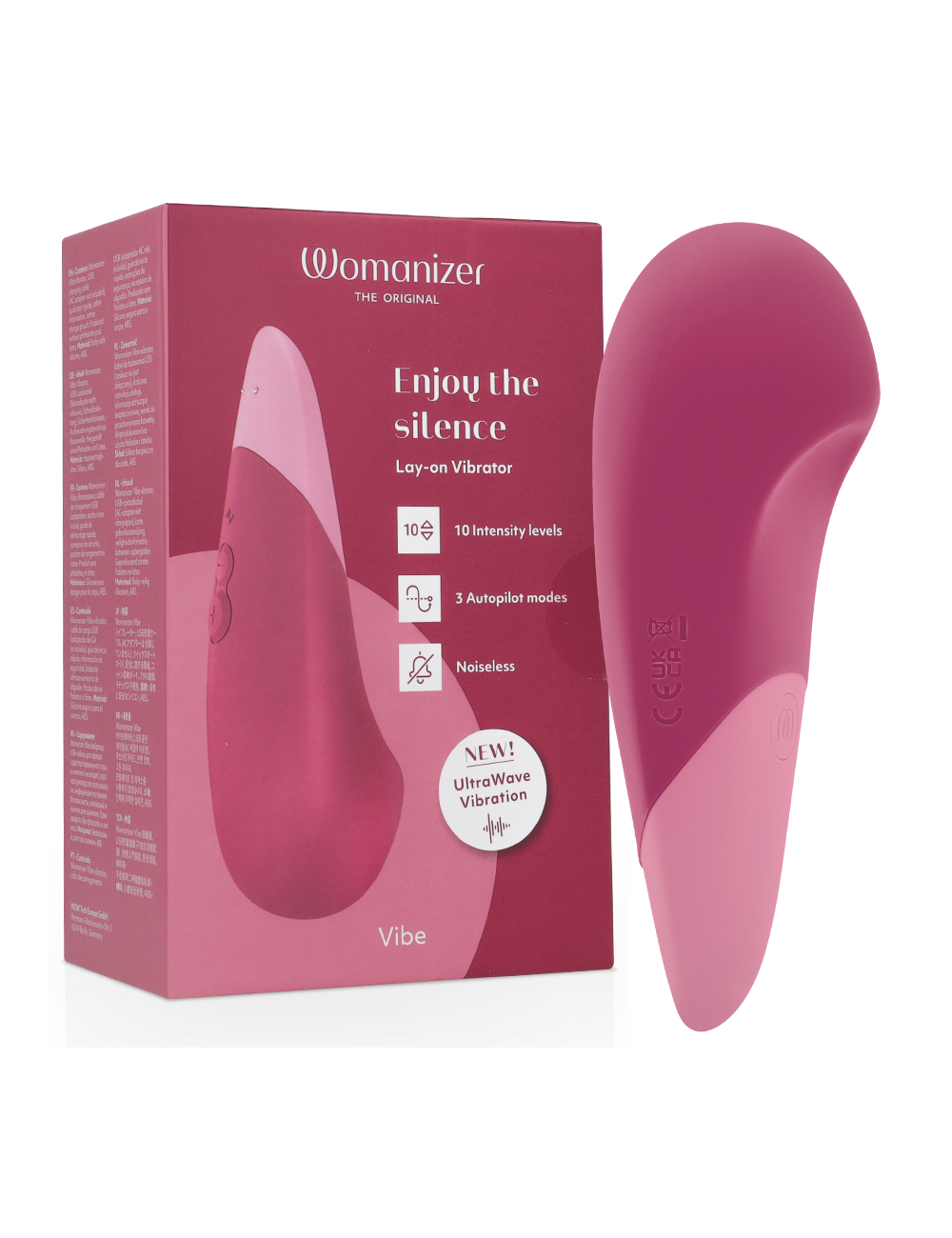 WOMANIZER - VIBE LAY-ON VIBRATORE SILENZIOSO ROSA SCURO
