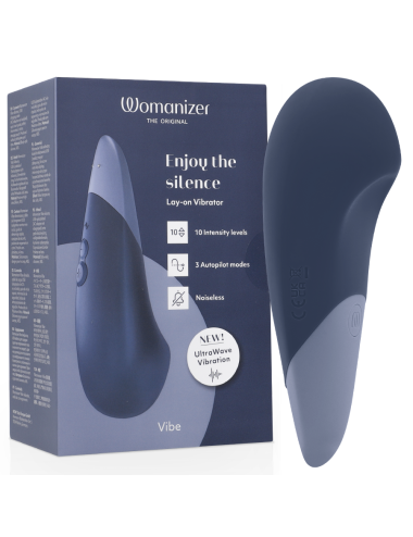 WOMANIZER - VIBE LAY-ON VIBRATORE SILENZIOSO BLU SCURO