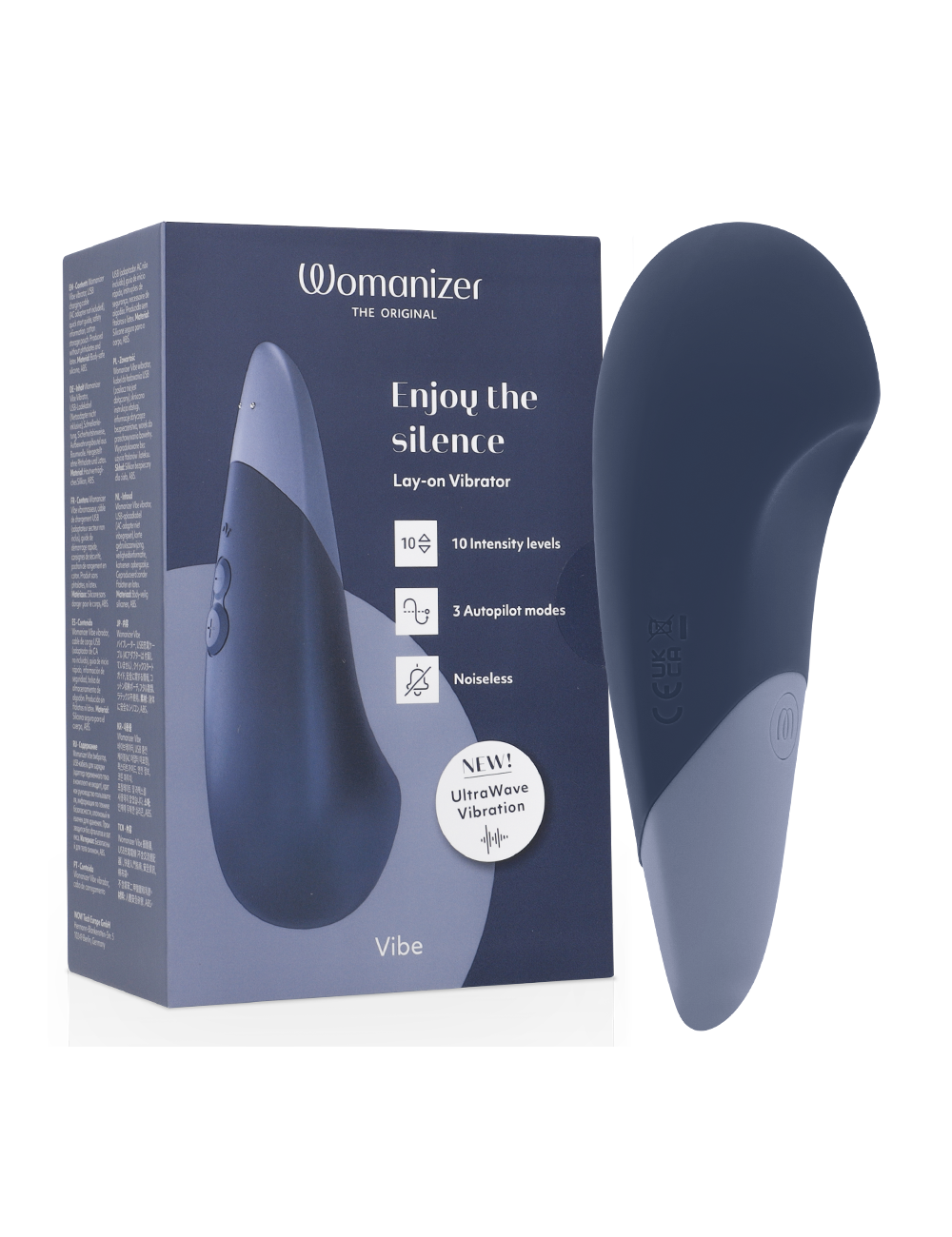 WOMANIZER - VIBE LAY-ON VIBRATORE SILENZIOSO BLU SCURO