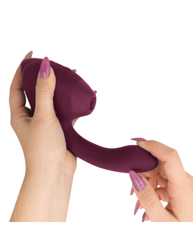 WOMANIZER - DUO NEXT STIMOLATORE DOPPIO CLITORIDEO E PUNTO G ROSA SCURO
