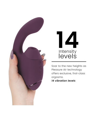 WOMANIZER - DUO NEXT STIMOLATORE DOPPIO CLITORIDEO E PUNTO G VIOLA SCURO