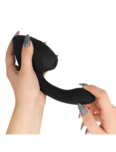 WOMANIZER - DUO NEXT STIMOLATORE DOPPIO CLITORIDEO E PUNTO G NERO