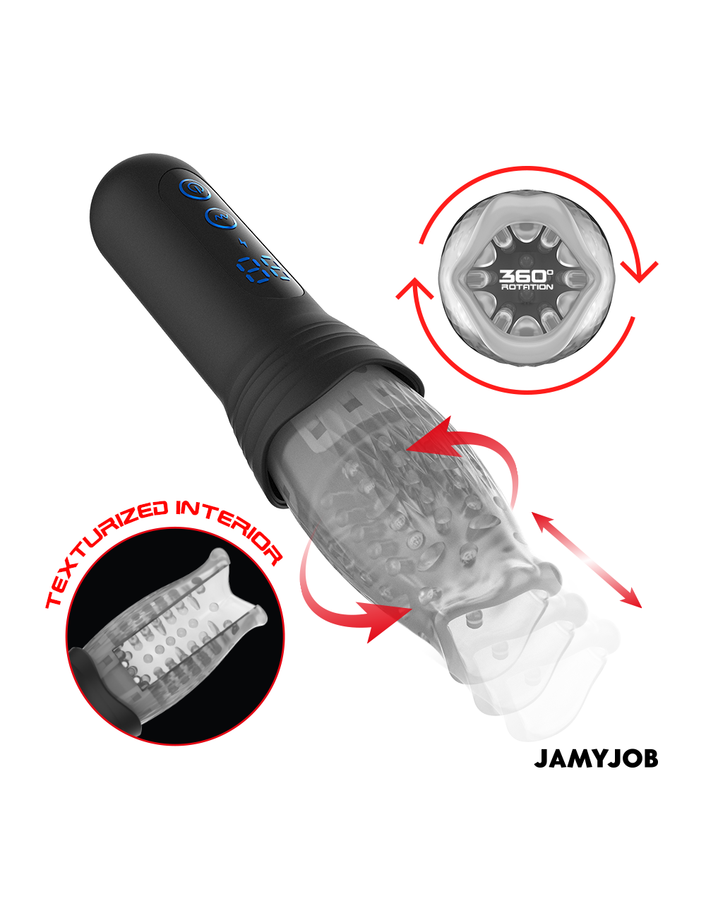 JAMYJOB - SPINJOB 2.0 MASTURBATORE CON SPINTA E ROTAZIONE