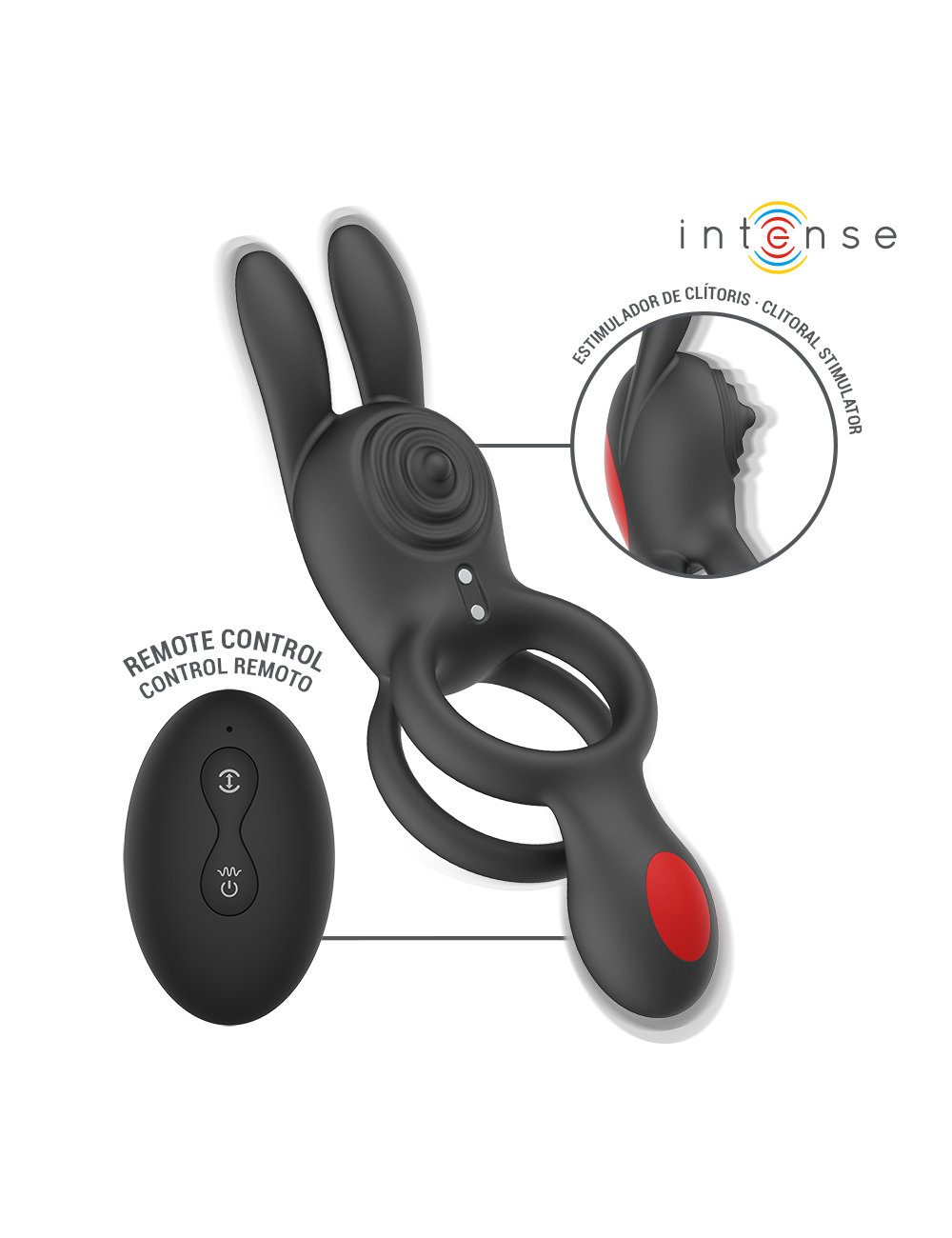 INTENSE - QUINN ANELLO A DOPPIA VIBRAZIONE CON TELECOMANDO