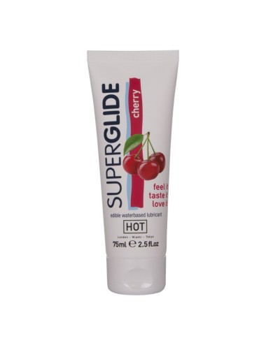 HOT - SUPERGLIDE LUBRIFICANTE COMMESTIBILI A BASE D'ACQUA CILIEGIA 75 ML