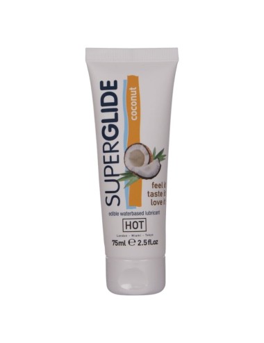 HOT - SUPERGLIDE LUBRIFICANTE COMMESTIBILI A BASE D'ACQUA DI COCCO 75 ML