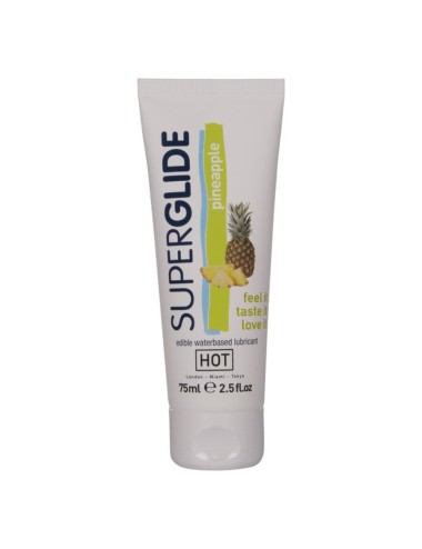 HOT - SUPERGLIDE LUBRIFICANTE COMMESTIBILI A BASE D'ACQUA ANANAS 75 ML