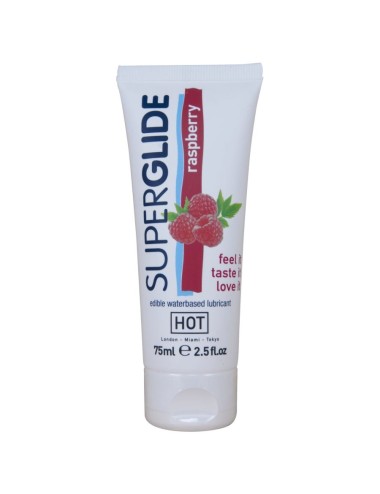 HOT - SUPERGLIDE LUBRIFICANTE COMMESTIBILI A BASE D'ACQUA LAMPONE 75 ML