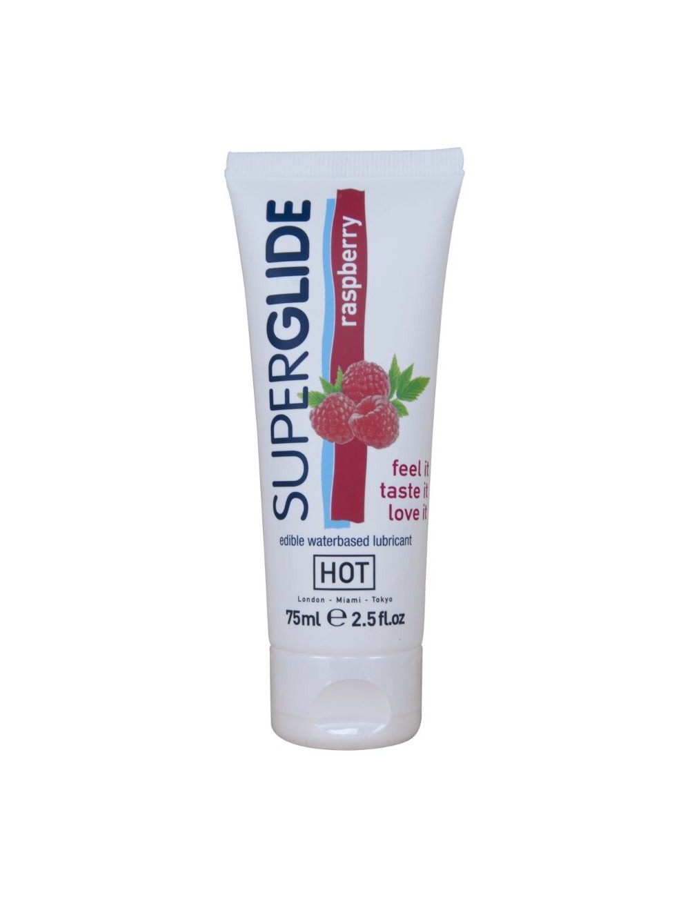 HOT - SUPERGLIDE LUBRIFICANTE COMMESTIBILI A BASE D'ACQUA LAMPONE 75 ML