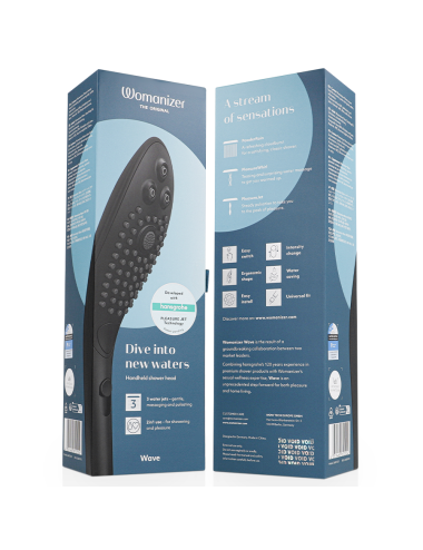 WOMANIZER - SOFFIONE DOCCIA STIMOLANTE CLITORIDEO WAVE NERO