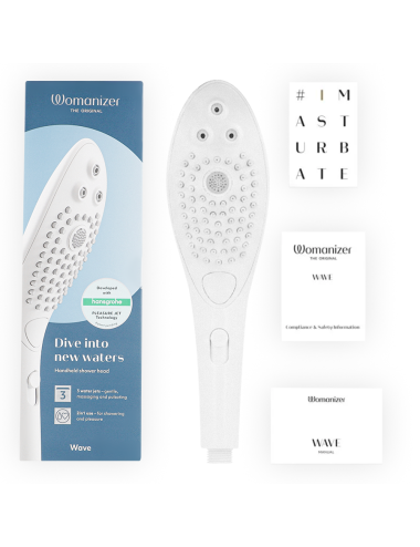 WOMANIZER - SOFFIONE DOCCIA STIMOLANTE CLITORIDEO WAVE BIANCO