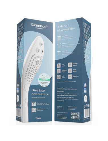 WOMANIZER - SOFFIONE DOCCIA STIMOLANTE CLITORIDEO WAVE BIANCO