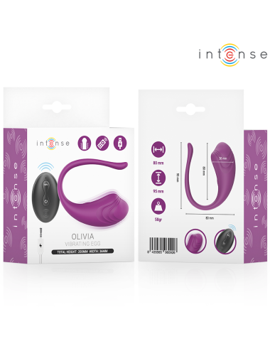 INTENSE - OLIVIA PURPLE UOVO VIBRANTE CON TELECOMANDO
