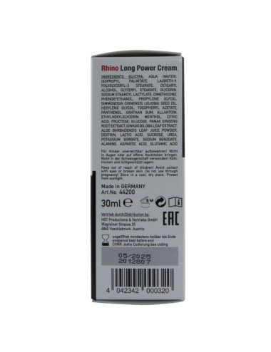 HOT - RHINO LONG POWER CREAM 30 ML