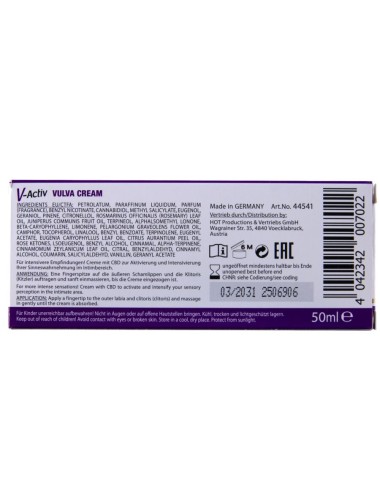 HOT - CREMA VULVA CON CBD 50ML