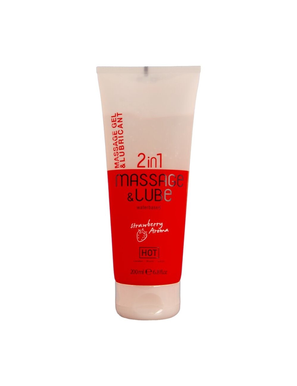 HOT - MASSAGE & GLIDE GEL 2IN1 FRAGOLA 200 ML